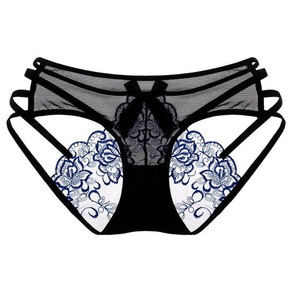 underpants breathable mesh briefs lingerie men floral embroidery strappy low waist bowknot hollow out sissy underwear panties, Black;white
underpants breathable mesh briefs lingerie men floral embroidery strappy low waist bowknot hollow out sissy underwear panties, Black;white