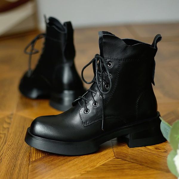 boots qzyerai motorcycle women genuine leather lace-up round toe ankle fashion lady platform shoes handmade, Black
boots qzyerai motorcycle women genuine leather lace-up round toe ankle fashion lady platform shoes handmade, Black
