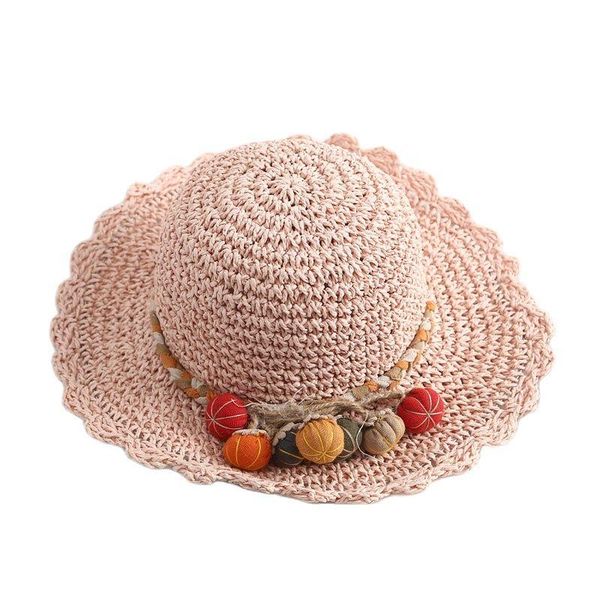 children's straw hats handmade beach cute girls foldable sun spring and summer visor caps &, Yellow
children's straw hats handmade beach cute girls foldable sun spring and summer visor caps &, Yellow