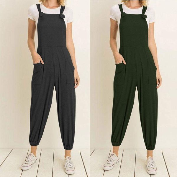 women's jumpsuits & rompers celmia plus size overalls women 2021 summer sleeveless backless harem pants casual lace up trousers playsui, Black;white
women's jumpsuits & rompers celmia plus size overalls women 2021 summer sleeveless backless harem pants casual lace up trousers playsui, Black;white