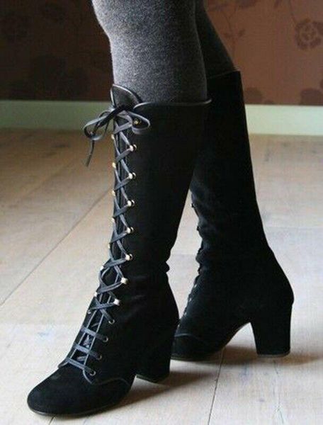 boots women casual vintage retro mid-calf 2021 autumn winter black shoes lace up thick heels botas mujer d30
boots women casual vintage retro mid-calf 2021 autumn winter black shoes lace up thick heels botas mujer d30