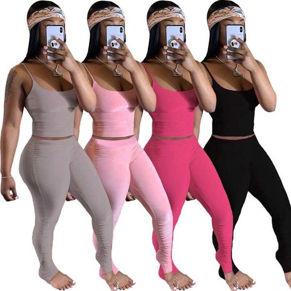 tracksuit women sportwear summer two crop and pants stacked leggings jogging femme 2 sets womens outfits, Black;white
tracksuit women sportwear summer two crop and pants stacked leggings jogging femme 2 sets womens outfits, Black;white