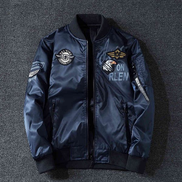 Jacket jacket men's double-sided wear 2021 spring wind air force No.1 leisure thick flying suit, Black;brown
Jacket jacket men's double-sided wear 2021 spring wind air force No.1 leisure thick flying suit, Black;brown