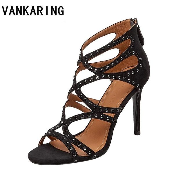 ladies party wedding shoes summer dress women leather sandals rivet punk fetish high heels ankle boots sexy, Black
ladies party wedding shoes summer dress women leather sandals rivet punk fetish high heels ankle boots sexy, Black