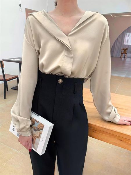 colorfaith women spring summer satin blouse shirts casual multi colors loose notched fashionable female bl6827, White
colorfaith women spring summer satin blouse shirts casual multi colors loose notched fashionable female bl6827, White