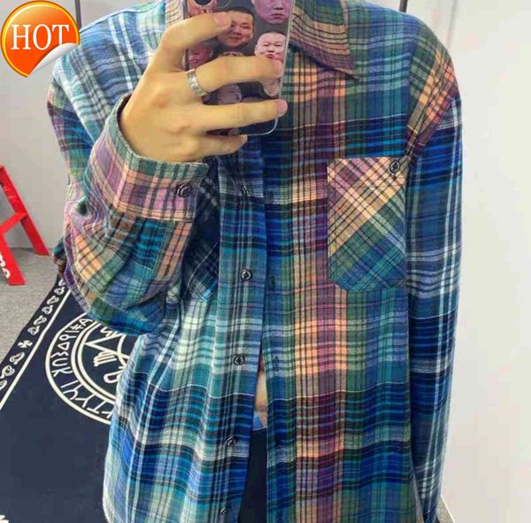 autumn and style winter 2021 irregular off splash ink jet printing arrow color blocking grid ins men's women's shirts, Black 
autumn and style winter 2021 irregular off splash ink jet printing arrow color blocking grid ins men's women's shirts, Black