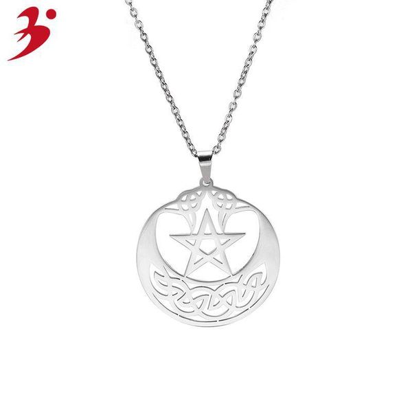 chains mens womens universal viking pentagram moon stainless steel pendant celtic tribal symbol amulet punk jewelry, Silver
chains mens womens universal viking pentagram moon stainless steel pendant celtic tribal symbol amulet punk jewelry, Silver
