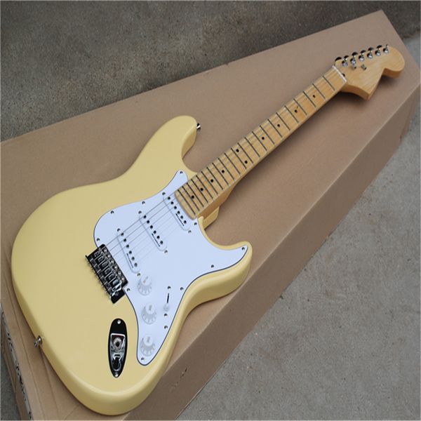 6-string electric guitar, cream paint, chrome plated metal hardware, maple with concave convex fingerboard
6-string electric guitar, cream paint, chrome plated metal hardware, maple with concave convex fingerboard