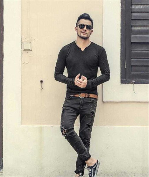 men's casual shirts color t slim fit short shirt homme skinny teenager male clothing mens designer e9je, White;black
men's casual shirts color t slim fit short shirt homme skinny teenager male clothing mens designer e9je, White;black