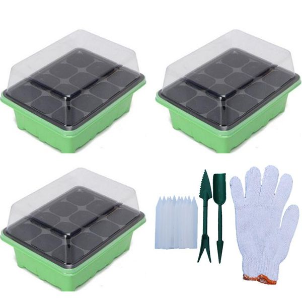planters & pots 3pcs 12 hole seedling trays seed starter plant flower grow box propagation for gardening germination three-piece suit
planters & pots 3pcs 12 hole seedling trays seed starter plant flower grow box propagation for gardening germination three-piece suit