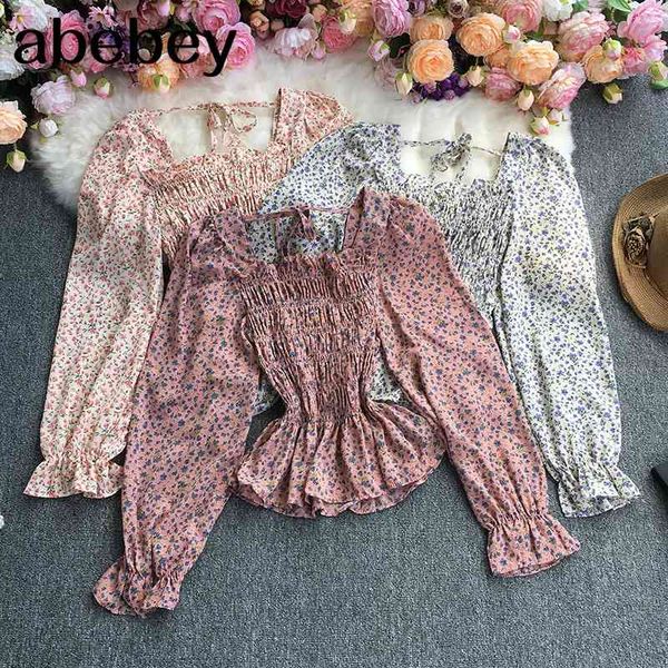 summer sweet square collar puff sleeve shirt bow bandage high waist pleated ruffles floral short shirt 210715, White
summer sweet square collar puff sleeve shirt bow bandage high waist pleated ruffles floral short shirt 210715, White