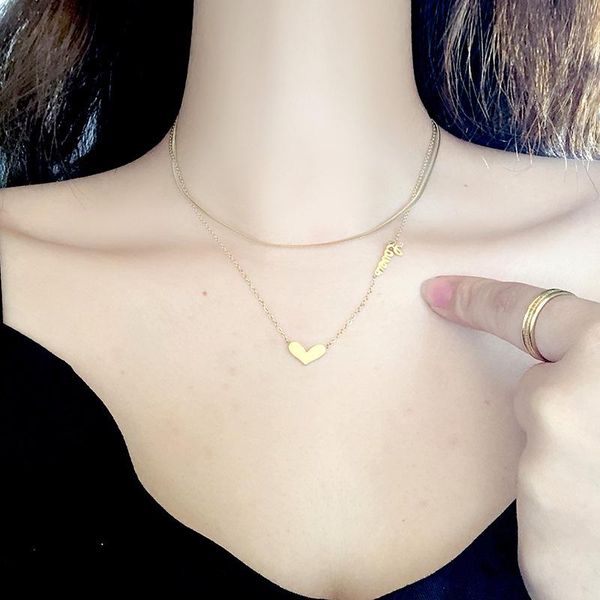 chains the 2021fashion titanium steel design feeling love more cascading wear necklace bracelet female ins small letters, Silver
chains the 2021fashion titanium steel design feeling love more cascading wear necklace bracelet female ins small letters, Silver