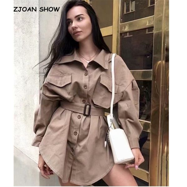 cool girl turn-down collar pockets cotton shirt with belt woman single-breasted button long sleeve casual blouse femme 210429, White
cool girl turn-down collar pockets cotton shirt with belt woman single-breasted button long sleeve casual blouse femme 210429, White