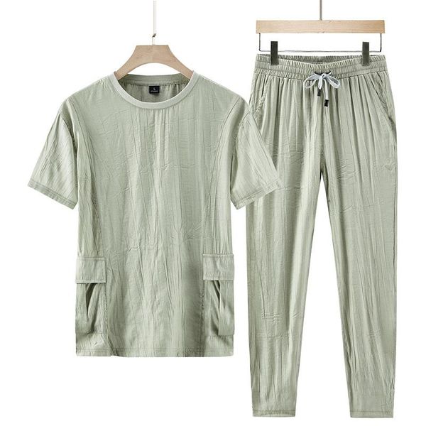 men's tracksuits summer short-sleeved suit male 2021 youth simple pure color casual sports t-shirt + trousers 2-piece set, Gray
men's tracksuits summer short-sleeved suit male 2021 youth simple pure color casual sports t-shirt + trousers 2-piece set, Gray