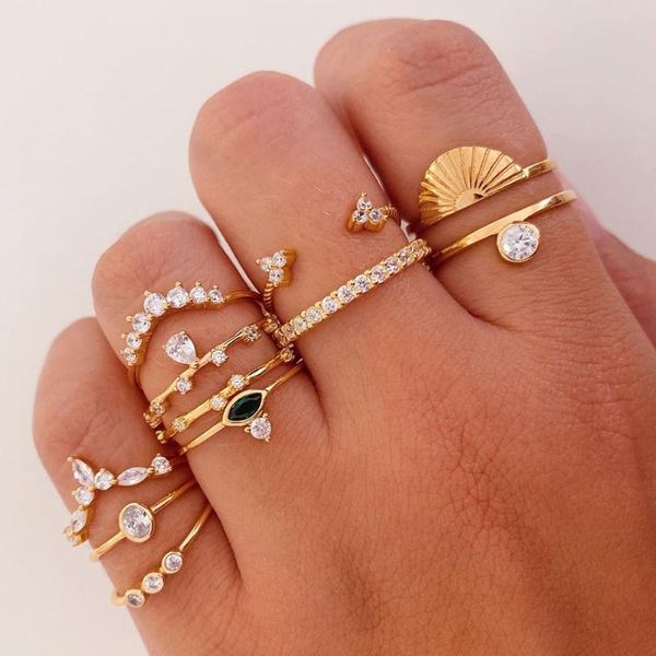 cluster rings zovoli bohemia simple designer gold crystal ring set stacking midi finger knuckle cubic zirconia fashion 2021 women jewelry, Golden;silver
cluster rings zovoli bohemia simple designer gold crystal ring set stacking midi finger knuckle cubic zirconia fashion 2021 women jewelry, Golden;silver
