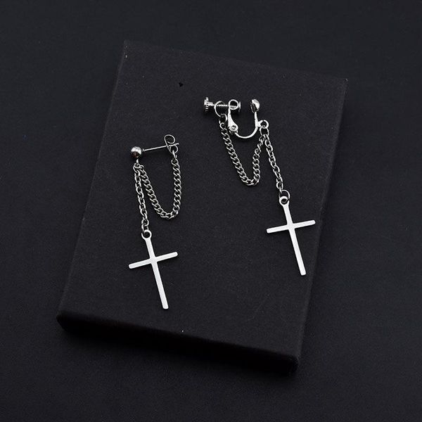 stud trend metal ear clip cross tassel earrings for women personality super cool dark street female chain bungee, Golden;silver
stud trend metal ear clip cross tassel earrings for women personality super cool dark street female chain bungee, Golden;silver