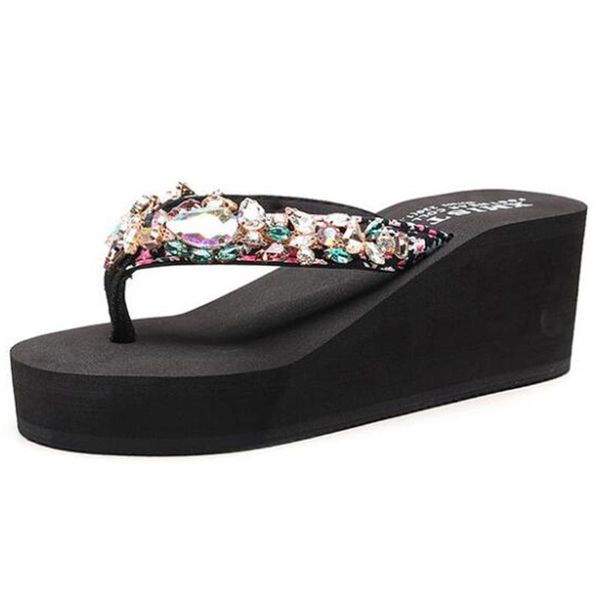 size 33-42 luxury rhinestones diamond flip flops sandals slippers holidays beach shoes wedge platform sandal women q238, Black
size 33-42 luxury rhinestones diamond flip flops sandals slippers holidays beach shoes wedge platform sandal women q238, Black