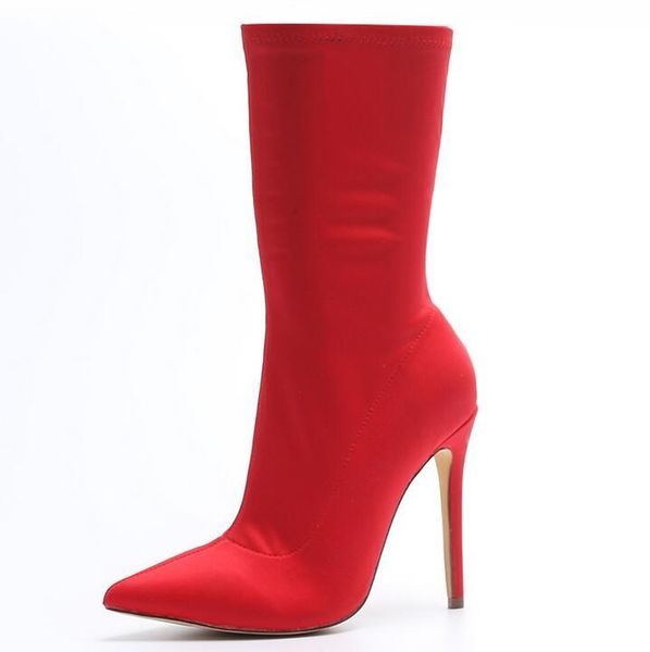 boots plus size 44 red mid calf for women pointed toe high heels stretch fabric winter fashion zipper ladies short, Black
boots plus size 44 red mid calf for women pointed toe high heels stretch fabric winter fashion zipper ladies short, Black