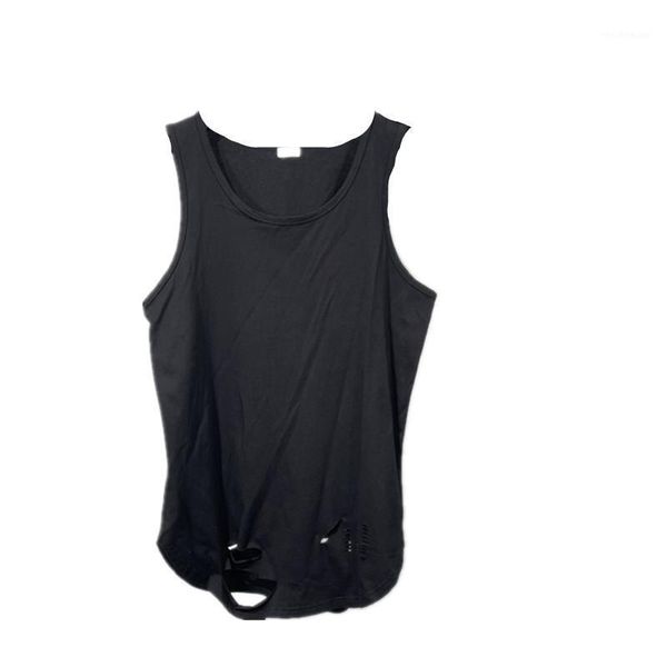 original summer trendy men's hip-hop loose long tooling hole sweat vest yuansufeng simple lightweight breathable t-shirt t-shirts, White;black 
original summer trendy men's hip-hop loose long tooling hole sweat vest yuansufeng simple lightweight breathable t-shirt t-shirts, White;black