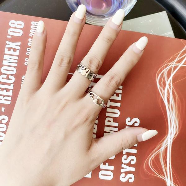 cluster rings ventfille 925 sterling silver ring female simple fashion personality retro ins cold wind adjustable jewelry, Golden;silver
cluster rings ventfille 925 sterling silver ring female simple fashion personality retro ins cold wind adjustable jewelry, Golden;silver
