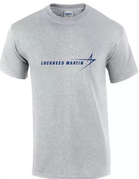 lockheed martin blue logo us aviation defense company sport gray cotton t-shirt, White;black 
lockheed martin blue logo us aviation defense company sport gray cotton t-shirt, White;black