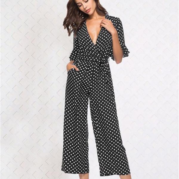 women's jumpsuits & rompers plus size 2021 womens jumpsuit casual dot bohemian beach playsuits summer, Black;white
women's jumpsuits & rompers plus size 2021 womens jumpsuit casual dot bohemian beach playsuits summer, Black;white