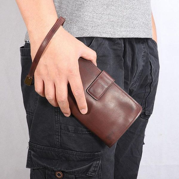 wallets retro real leather men's long phone wallet casual multi-card holder coin purse fashion women's outdoor daily clutch bag, Red;black
wallets retro real leather men's long phone wallet casual multi-card holder coin purse fashion women's outdoor daily clutch bag, Red;black