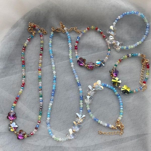 charm bracelets 2021 korean ins trendy transparent bead geometric butterfly colorful necklace for women girls party aesthetic summer jewelry, Golden;silver
charm bracelets 2021 korean ins trendy transparent bead geometric butterfly colorful necklace for women girls party aesthetic summer jewelry, Golden;silver