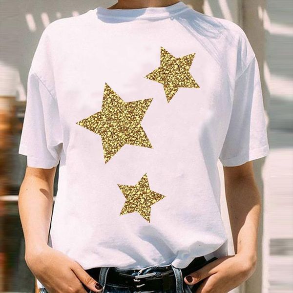 graphic star geometric 90s womens short sleeve casual cute style fashion lady print female clothes tees t shirt, White
graphic star geometric 90s womens short sleeve casual cute style fashion lady print female clothes tees t shirt, White