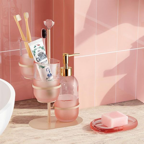 bath accessory set light luxury european toilet wash metal pump head pink cup brush
bath accessory set light luxury european toilet wash metal pump head pink cup brush