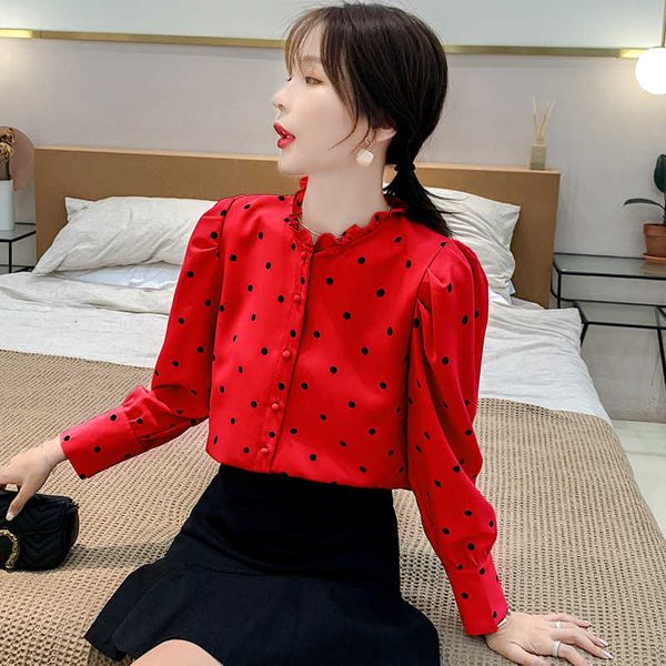 women's knits & tees y sleeve women spring autumn vintage frilly collar polka dot blouse long shirts 9yrx, White
women's knits & tees y sleeve women spring autumn vintage frilly collar polka dot blouse long shirts 9yrx, White