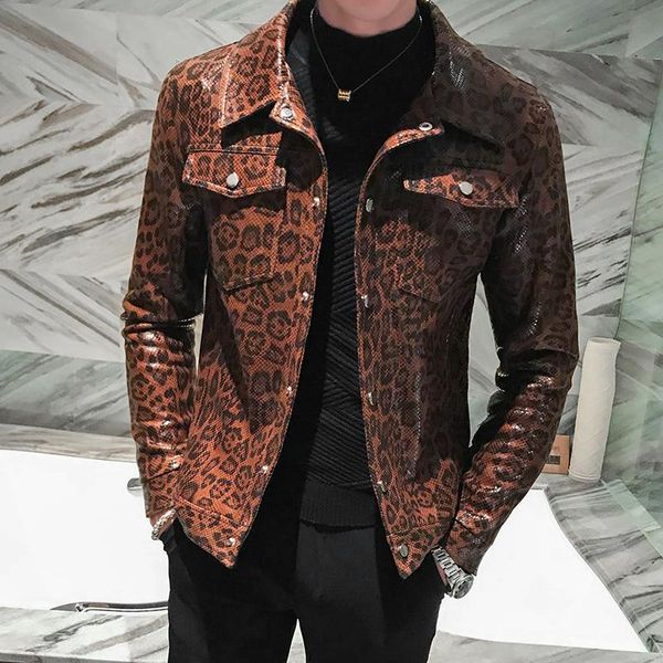 men's fur & faux leather mens jackets luxury leopard print two pockets and coats autumn winter pu man, Black
men's fur & faux leather mens jackets luxury leopard print two pockets and coats autumn winter pu man, Black