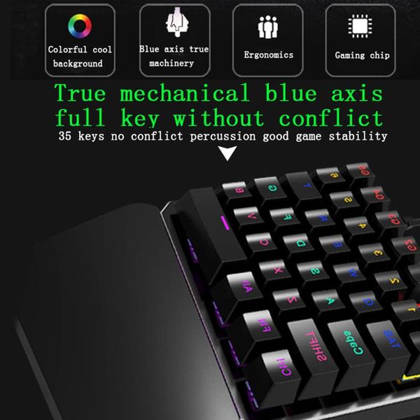 keyboards one-hand 35 keys wired usb gaming mechanical keyboard keypad for pubg game em88
keyboards one-hand 35 keys wired usb gaming mechanical keyboard keypad for pubg game em88