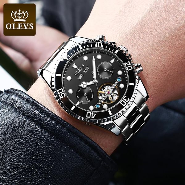 olevs brand men mechanical clocks waterproof stainless steel band lighting elite clock, Slivery;brown
olevs brand men mechanical clocks waterproof stainless steel band lighting elite clock, Slivery;brown