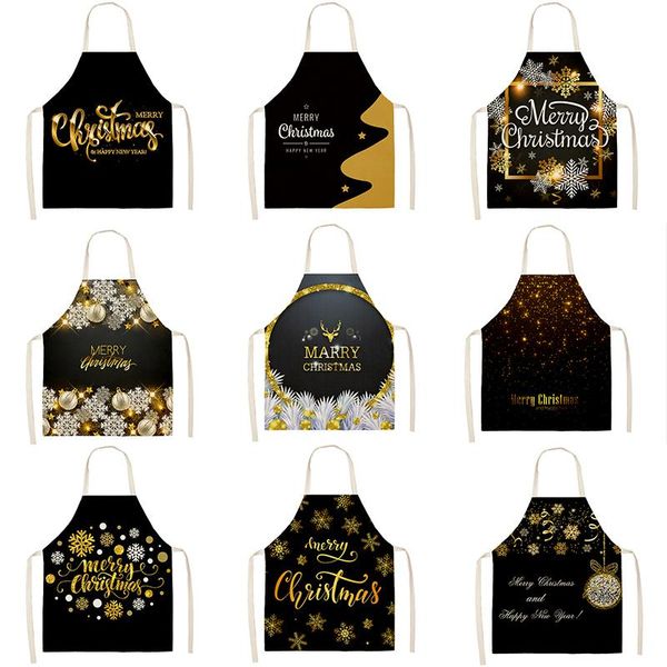 christmas golden black gift pattern cleaning aprons 53*65cm home cooking kitchen apron cook wear cotton linen bibs 46378-4
christmas golden black gift pattern cleaning aprons 53*65cm home cooking kitchen apron cook wear cotton linen bibs 46378-4