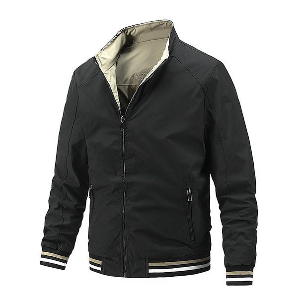 men's jackets capless business casual jacket stand-up collar double-sided wear thin section foreign trade clothing, Black;brown
men's jackets capless business casual jacket stand-up collar double-sided wear thin section foreign trade clothing, Black;brown