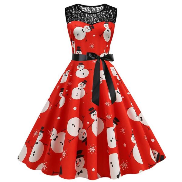 casual dresses women lace party prom swing dress sleeveless a line christmas waist bandage tank xmas elegant clothing 40#, Black;gray
casual dresses women lace party prom swing dress sleeveless a line christmas waist bandage tank xmas elegant clothing 40#, Black;gray