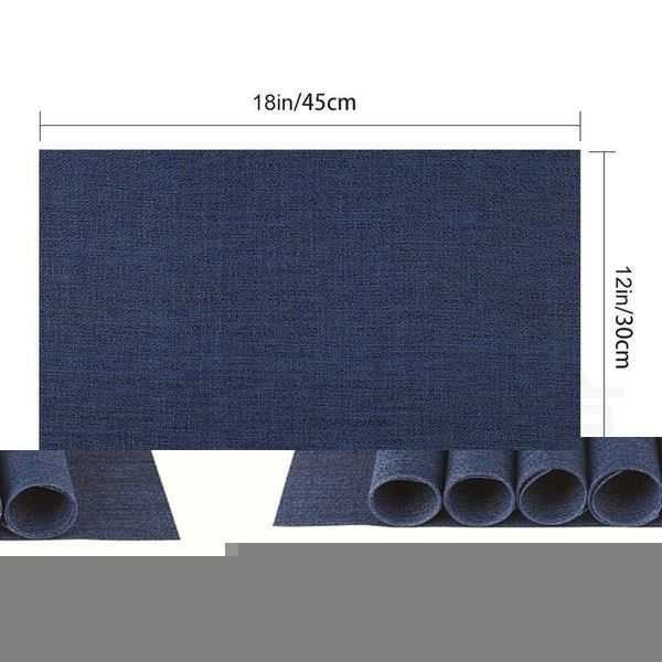 6pcs heat-resistant placemats stain resistant anti-skid washable pvc table mats woven & pads
6pcs heat-resistant placemats stain resistant anti-skid washable pvc table mats woven & pads