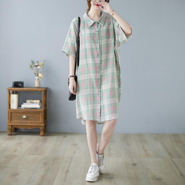 women's blouses & shirts 2021 casual female shirt plaid short sleeve oversized womens mid-length loose blusas women dress street style, White
women's blouses & shirts 2021 casual female shirt plaid short sleeve oversized womens mid-length loose blusas women dress street style, White