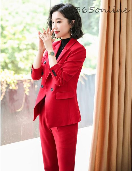 novelty red formal women business suits with pants and jackets coat ol styles professional office work wear blazers pantsuits women's t, White
novelty red formal women business suits with pants and jackets coat ol styles professional office work wear blazers pantsuits women's t, White
