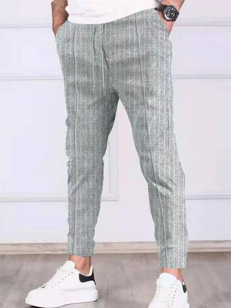 men's pants stripe casual loose pencil slim fit stretch grid skinny trousers jogger sportswear, Black
men's pants stripe casual loose pencil slim fit stretch grid skinny trousers jogger sportswear, Black