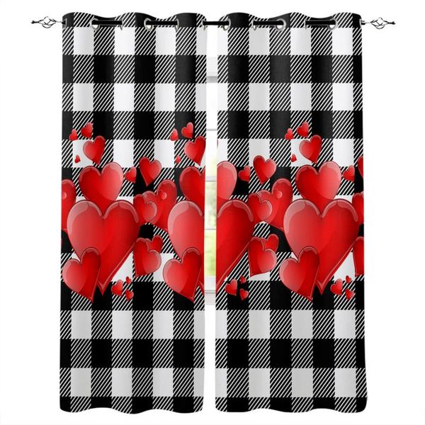 curtain & drapes valentine's day red love heart black and white plaid windows curtains for living room child bedroom window
curtain & drapes valentine's day red love heart black and white plaid windows curtains for living room child bedroom window