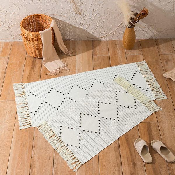 carpets nordic cotton linen flower cut carpet household living room white black large printing tassel mat bedroom bedside strip bed
carpets nordic cotton linen flower cut carpet household living room white black large printing tassel mat bedroom bedside strip bed