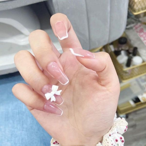 false nails 24 pcs/box pink trapezoid french coffin diy wearable bow ballerina fake full cover nail tips press on, Red;gold
false nails 24 pcs/box pink trapezoid french coffin diy wearable bow ballerina fake full cover nail tips press on, Red;gold