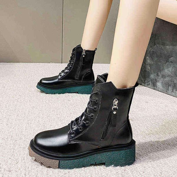 women boots platform ankle boots autumn winter shoes solid leather motorcycle boots punk shoes women booties botas mujer y1105, Black
women boots platform ankle boots autumn winter shoes solid leather motorcycle boots punk shoes women booties botas mujer y1105, Black