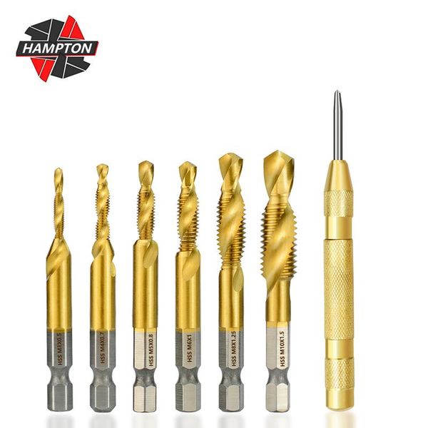 hand tools 6pcs titanium plated 1/4 hex shank screw thread metric tap drill machine compound m3 m4 m5 m6 m8 m10
hand tools 6pcs titanium plated 1/4 hex shank screw thread metric tap drill machine compound m3 m4 m5 m6 m8 m10