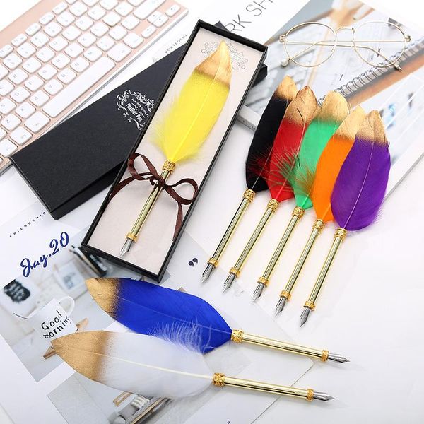 single english calligraphy feather pen multiple dip student retro writing stationery set wholesale fountain pens
single english calligraphy feather pen multiple dip student retro writing stationery set wholesale fountain pens