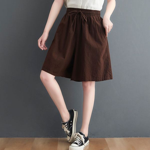 women summer casual knee length pants new simple style solid color loose female high waist cotton linen short pants s3686 210412, Black;white
women summer casual knee length pants new simple style solid color loose female high waist cotton linen short pants s3686 210412, Black;white