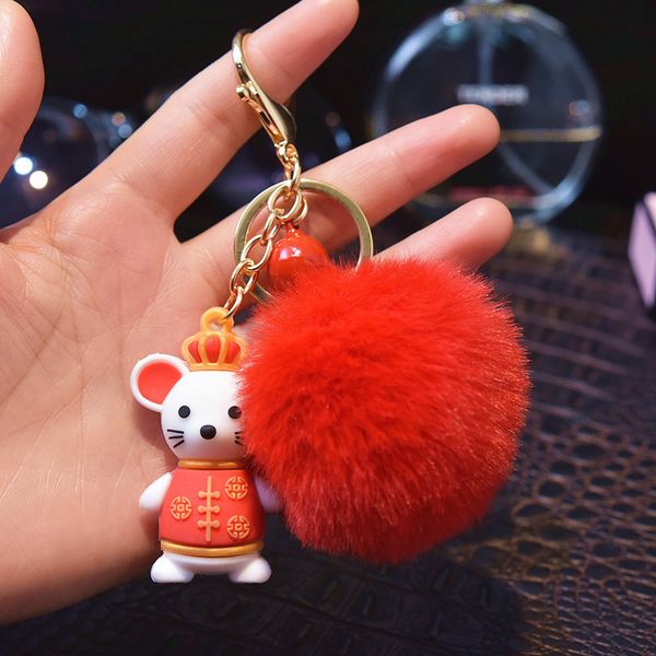2021 fashion keychain zodiac year of the rat mascot key chain hair ball pendant creative car accessories plush bag pendant, Slivery;golden
2021 fashion keychain zodiac year of the rat mascot key chain hair ball pendant creative car accessories plush bag pendant, Slivery;golden
