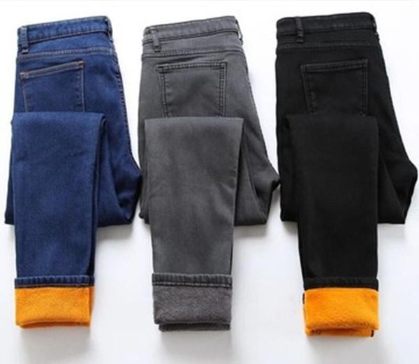 women's pants & capris fashion warm jeans women winter cotton slim elasti high waist thicken skinny casual, Black;white
women's pants & capris fashion warm jeans women winter cotton slim elasti high waist thicken skinny casual, Black;white